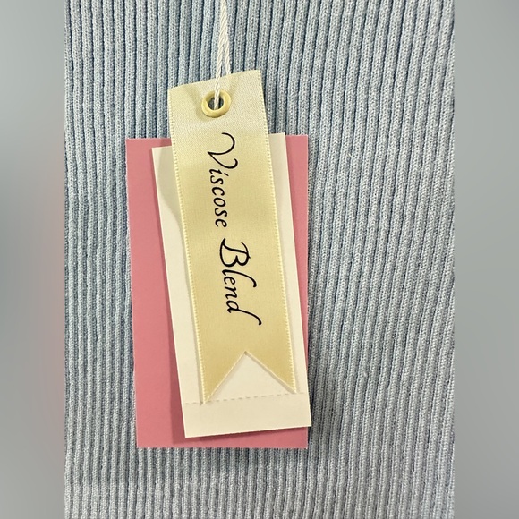 NWT SZ XL Muse Light Blue Ruffle Sleeve Top Knit - Picture 5 of 10